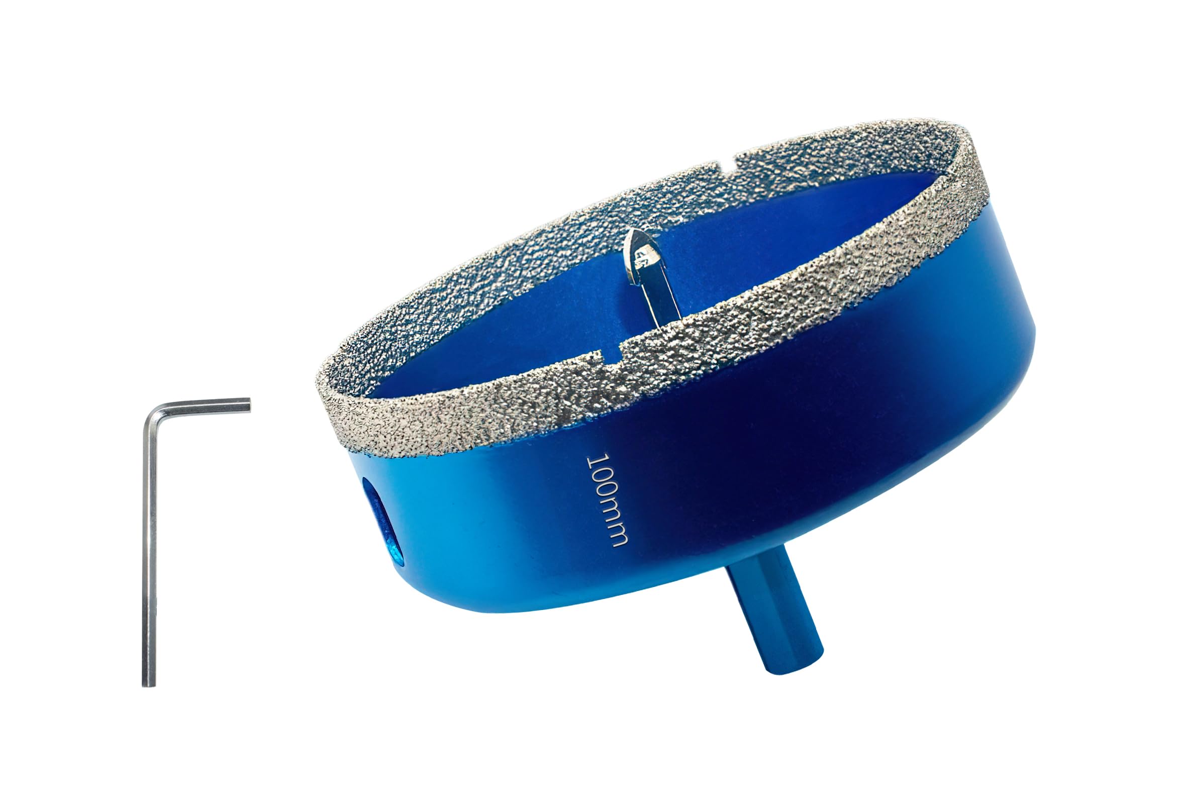 Teronbeta Diamond Hole Saw 100mm with Pilot Center Drill Bit, Vacuum Brazed Diamond Core Hole Cutter for Tile, Porcelain, Glass, Ceramic, Marble — image 1