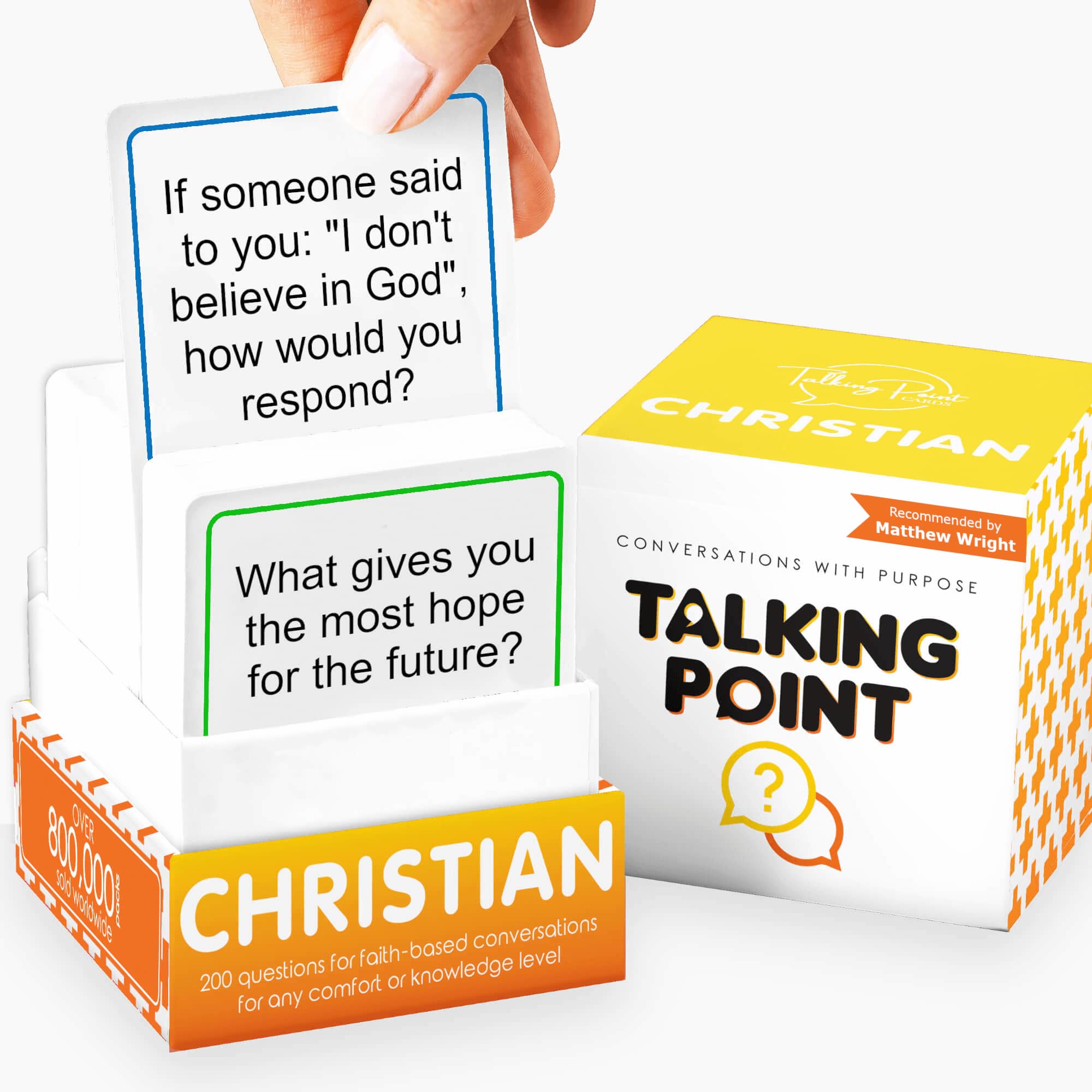 200 Christian Question Cards for Inspirational Conversations - Explore Your Faith and Have Fun on Family Game Night, Bible Study or Youth Groups - Perfect Couples Religious Gifts for Women or Men