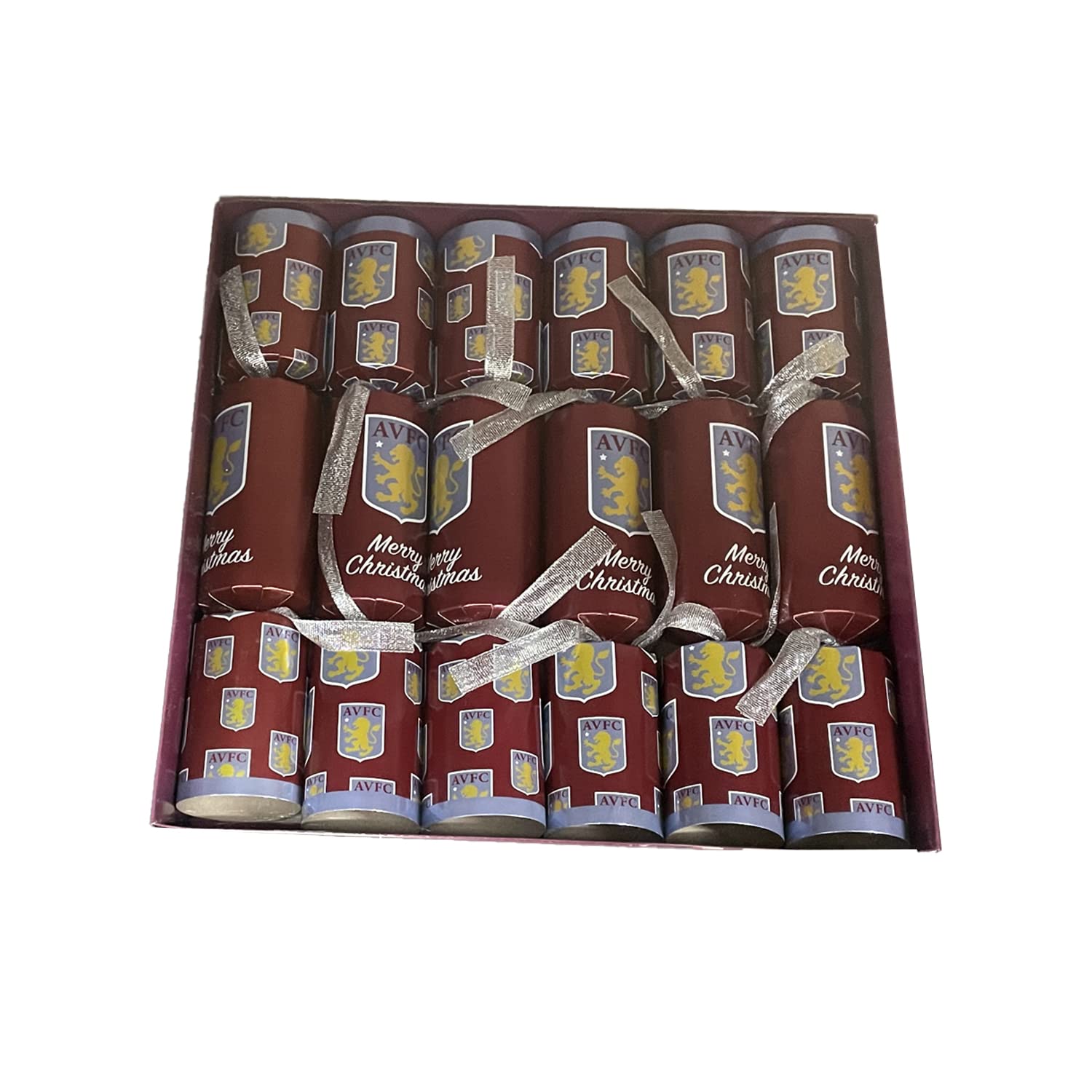 Aston Villa FC 6 Pack Crackers - Claret - One Size