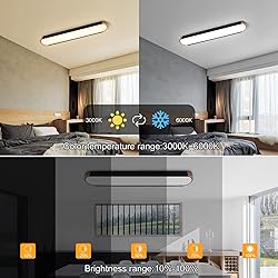 EDISLIVE Dimmable LED Ceiling Light with Remote