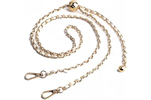 BEAULEGAN Thin Purse Chain Strap Adjustable - Replacement for Small Shoulder Crossbody Bag, 51 Inches Long Black