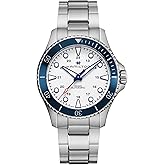 Hamilton Khaki Navy Automatic Men's Watch, 43mm Stainless Steel Case, Swiss Made, Silver Dial Analog Wrist Watch for Men, 300m Waterproof, Sapphire Crystal, Stainless Steel Strap