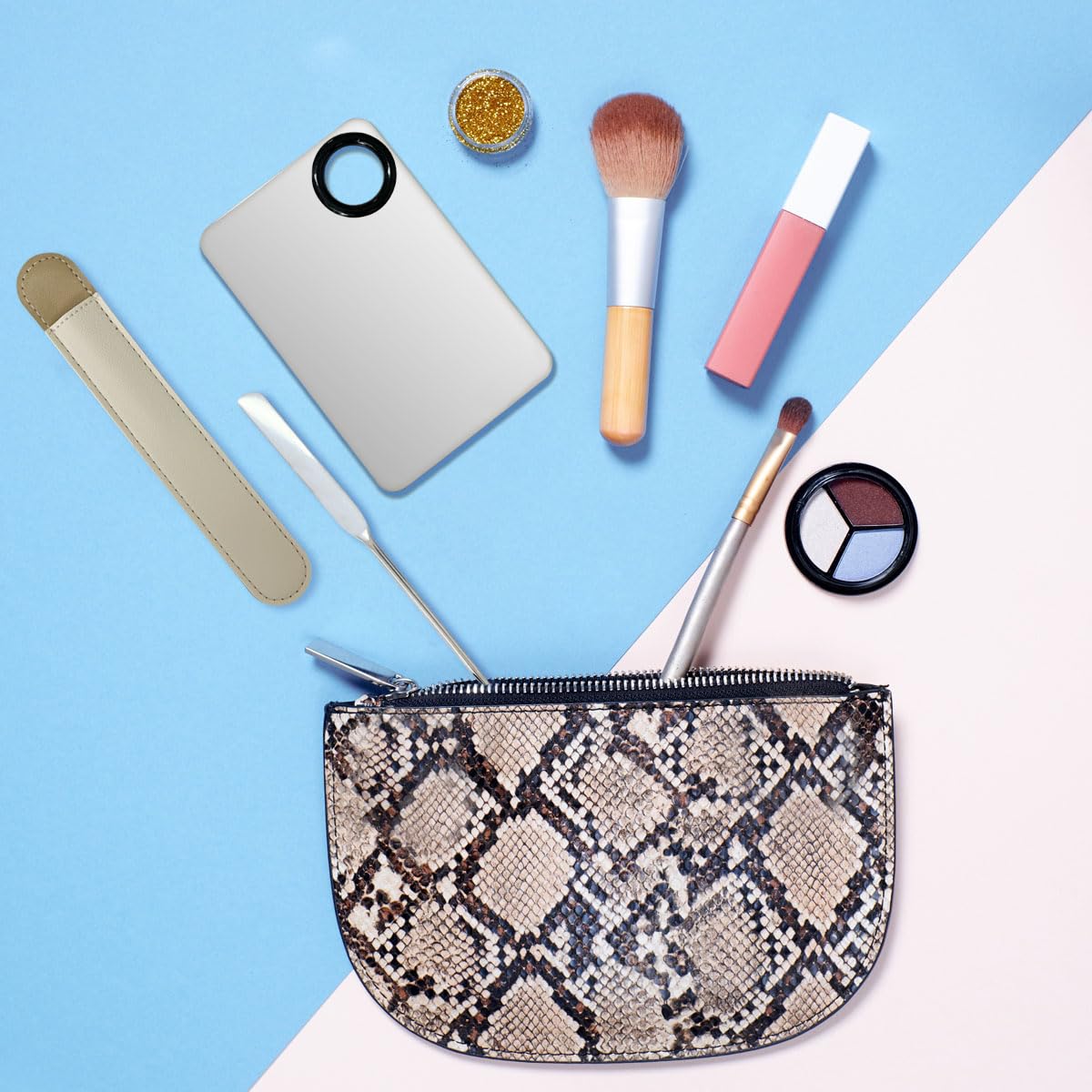 Korean Makeup Spatula Set, Professional Stainless Steel Makeup Spatula With Foundation Palette,Picasso Foundation Makeup stick Set
