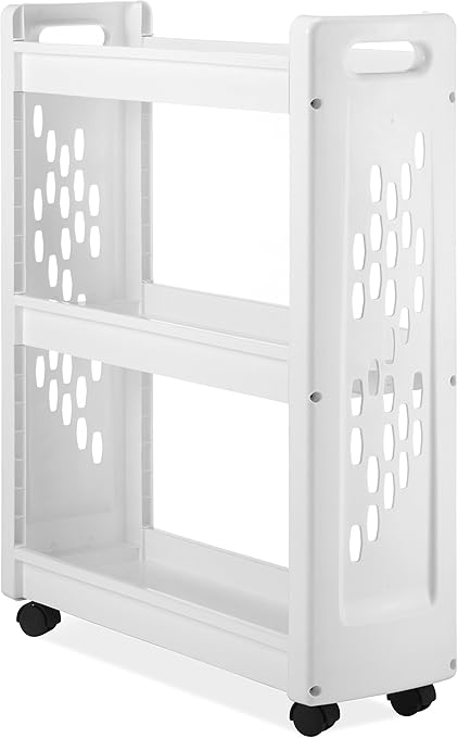 Whitmor 3 Tier Rolling Laundry Cart 