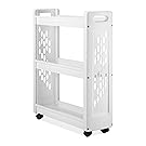 Whitmor 3 Tier Rolling Laundry Cart - Space Saving Mobile Storage Solution