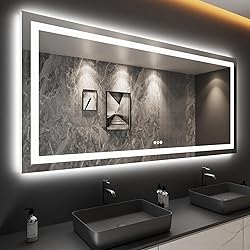 LOAAO 80"X40" LED Mirror for Bathroom, Lighted