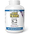 Natural Factors Vitamin K2 100 mcg, VALUE SIZE, 360 Vegetarian Capsules, MK-7 from Natto Bean, Helps Support Bones, Vegan, No