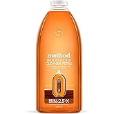 Method Hardwood Floor Cleaner, Squirt + Mop Refill, Use as Laminate or Sealed Wood Floor Cleaner, Almond Scent, 2 Liter Bottl