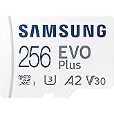 SAMSUNG EVO Plus microSD Memory Card + Adapter, 256GB microSDXC, Speeds Up to 160 MB/s, UHS-I, C10, U3, V10, A3, Upgrade Stor