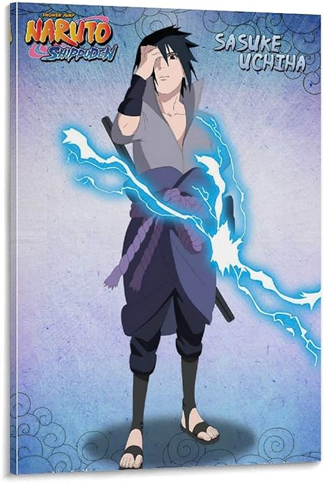 Amazon Com Anime Poster Naruto Shippuden Sasuke Uchiha Character Manga For Room Aesthetic Design Birthday Gifts For Women Men Guys 14 Canvas Art Poster And Wall Art Picture Print Modern Family Bedroom Decor