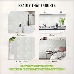 Select 5 Pack Peel and Stick Backsplash Square