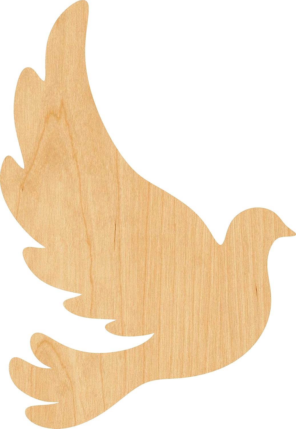 Mixed Media - Dove 2 Laser Cut Out Wood Shape Craft Supply - 4 Inch