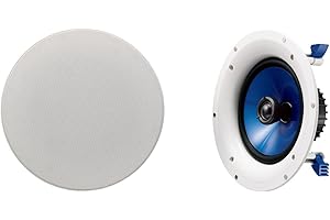 Yamaha NS-IC800 140 Watt 8-Inch 2-Way In-Ceiling Speakers - Pair (White)