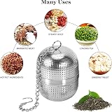 iJiZuo Tea Infuser Stainless Steel Mesh Ball with Drip Tray view 6