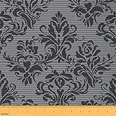 Feelyou Abstract Floral Exotic Fabric by The Yard 1 Yard Soft | Ethnic Pattern Theme Chairs Projects Romantic Upholstery Fabric Flannel Home DIY Decorative Vintage
