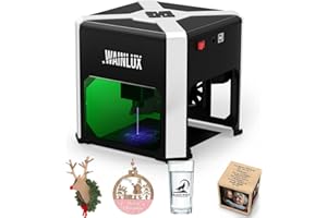 Laser Engraver WAINLUX K6 Pro, 3000mW Laser Engraving Machine, 0.05mm Accuracy, BT Connection Portable Mini Laser Cutter Engraver Tool for Wood Vinyl Leather Glass, DIY Art, Logo Design