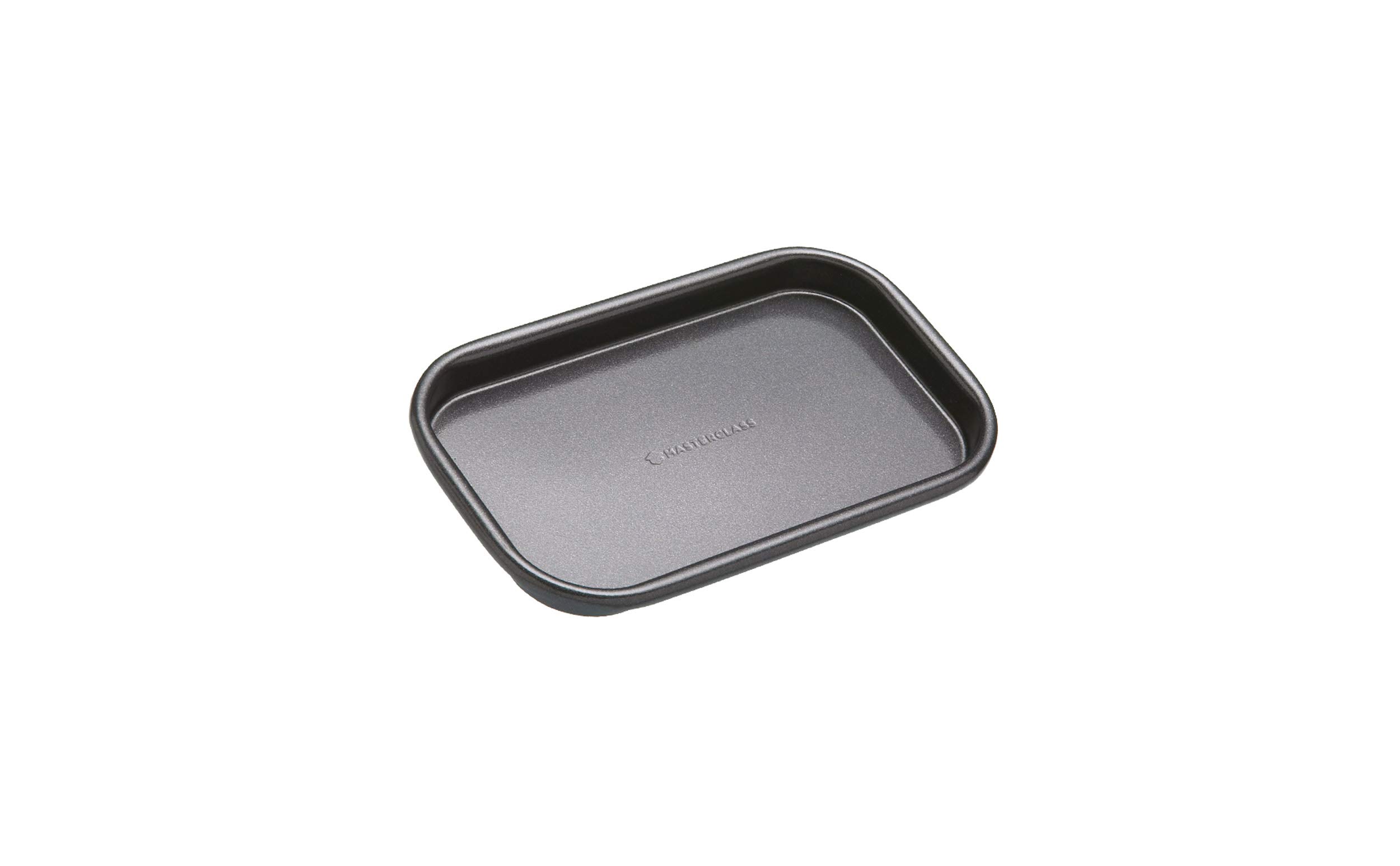 MasterClass Single Portion Baking Tray with PTFE, PFOA and BPA Free Non Stick, Robust 1mm Thick Carbon Steel, , 16.5 x 10 cm, Grey