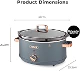 Tower Cavaletto 6.5L Slow Cooker Grey Rose Gold 3 Heat Settings view 6