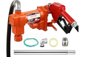 VEVOR Fuel Transfer Pump, 12V DC 20 GPM 1/4 HP, Gasoline Extractor Pump with Automatic Nozzle, Discharge Hose & Suction Pipe 