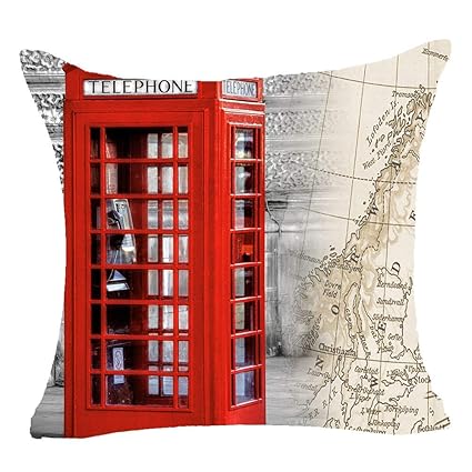 Amazon Com Retro Vintage British Red Phone Booth Street Landmark