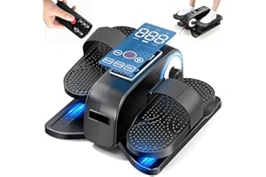 LUBBYGIM Under Desk Elliptical Machine, Electric Seated Leg Exerciser for Seniors, Adjustable Speed & Low-Impact Design, Quiet Portable Trainer with Remote Control for Home Office