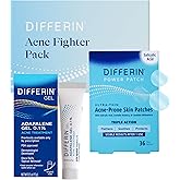 Differin Acne Fighter Pack, Differin Gel Retinoid Acne Treatment For Face with 0.1% Adapalene, 15g Tube + Salicylic Acid Pimple Patches, 36 Count, Designed for Pimple and Acne-Prone Skin