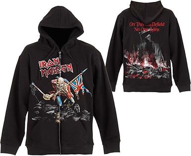iron maiden zip hoodie