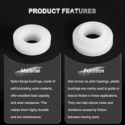 uxcell 10pcs Flanged Sleeve Bearings Plastic