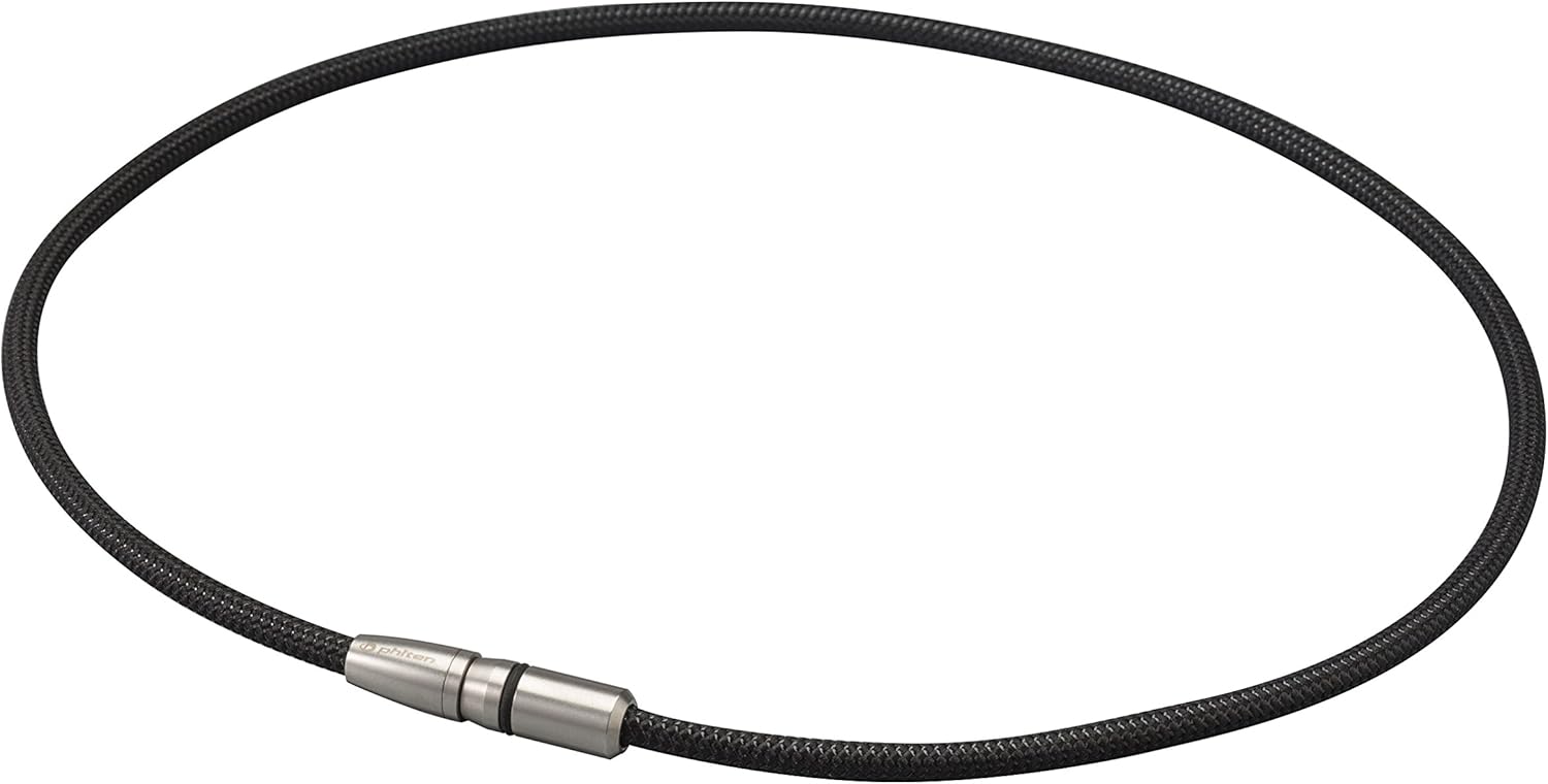 ファイテン Phiten ネックレス Rakuwa磁気チタンネックレス Bullet ブラック ブラック 50cm Phiten ファイテン 磁気 チタン ゲルマニウムアクセサリー Amazon