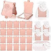 Wenqik 25 Set Quinceanera Party Favors for Guests Include Rose Compact Mirror Quinceanera Card and Organza Bag Mis Xv Sweet 15th Birthday Party Favors (Champagne)