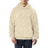 VahRuta Sherpa Hoodie Men Hooded Sweatshirt Winter Hoodies For Men Pullover Fleece Soft Long Front Pocket Hoodies
