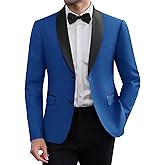 COOFANDY Men Tuxedo Jacket Slim Fit Blazer Suit Jacket Prom Dinner Party Wedding