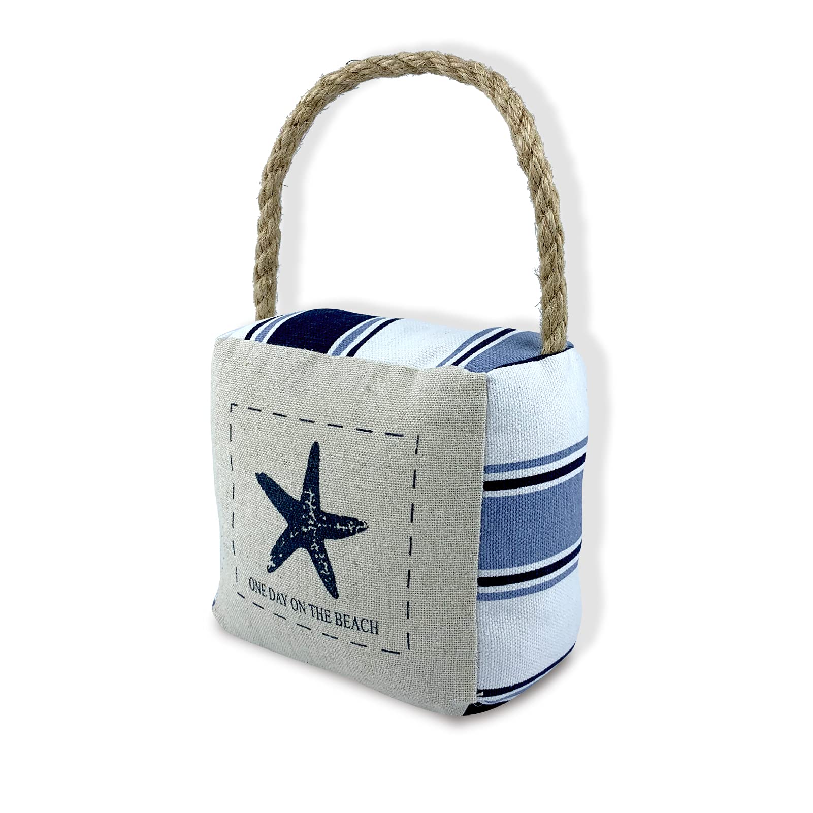Doorstop Stopper Novelty Seabird Fabric Door Stop Heavy Cube Door Stopper with Handle Mediterranean Style Door Weight Stopper Home Interior Doorstop Ideal for Living Room, Bedroom, Starfish & 0.9kg