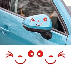 1 Pair Cute Smile Face 3D Decal Sticker for Auto