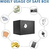 Youyijia Safe Box 23x17x17cm Small Safe with 3 Keys for Home Office view 5