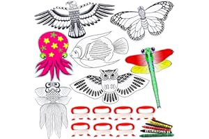 HENGDA KITE DIY Blank Painting Kite for Kids & Adults, Kite Making Kit Bulk, Decorating Coloring Kite Party Pack-Single Line-Come with Handles and Strings-White Diamond Kites