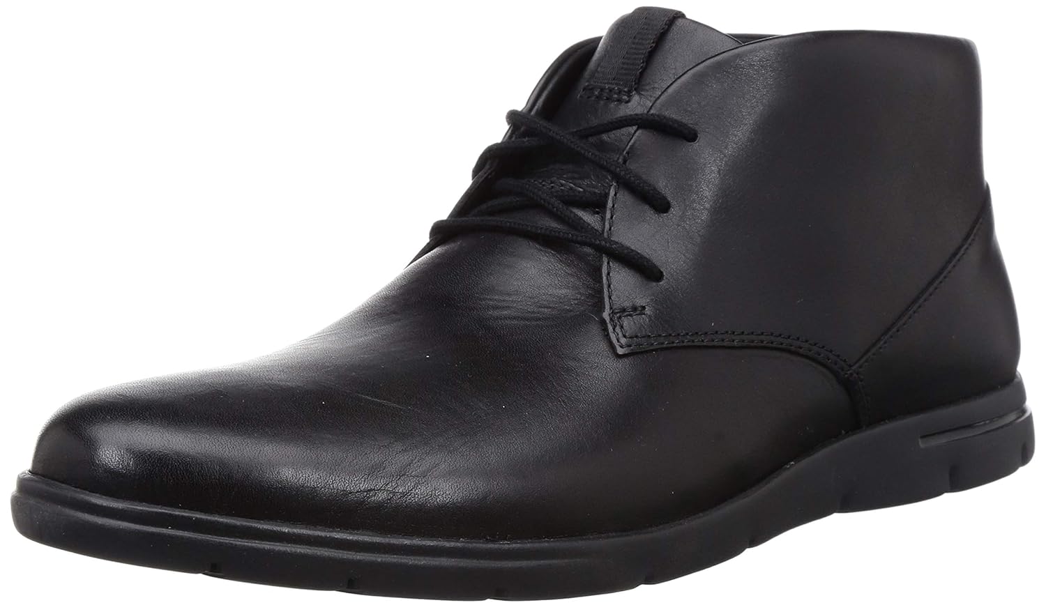 clarks black leather boots