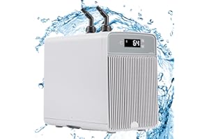 Poafamx Aquarium Chiller 42Gal Water Chiller for Fish Tank 1/10 HP Water Cooler Refrigeration Compressor for Axolotl Hydropon