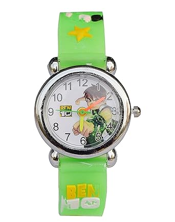 TRO-6-Ben 10 New Green Colour Analogue Watch For Kids