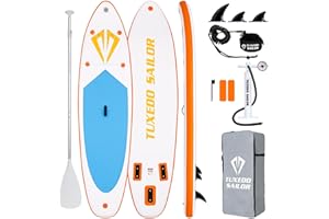 Tuxedo Sailor 10'6"×33"×6" Inflatable Stand Up Paddle Board with Premium SUP Accessories,Paddle Boards for Adults & Youth of All Skill Levels