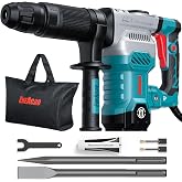 ENEACRO SDS-Max Demolition Jack Hammer, 11 Amp Electric | Lightweight, Aluminum Alloy Shell, Vibration Control, Includes Grease, Tool Bag &amp; Chisels, For Concrete