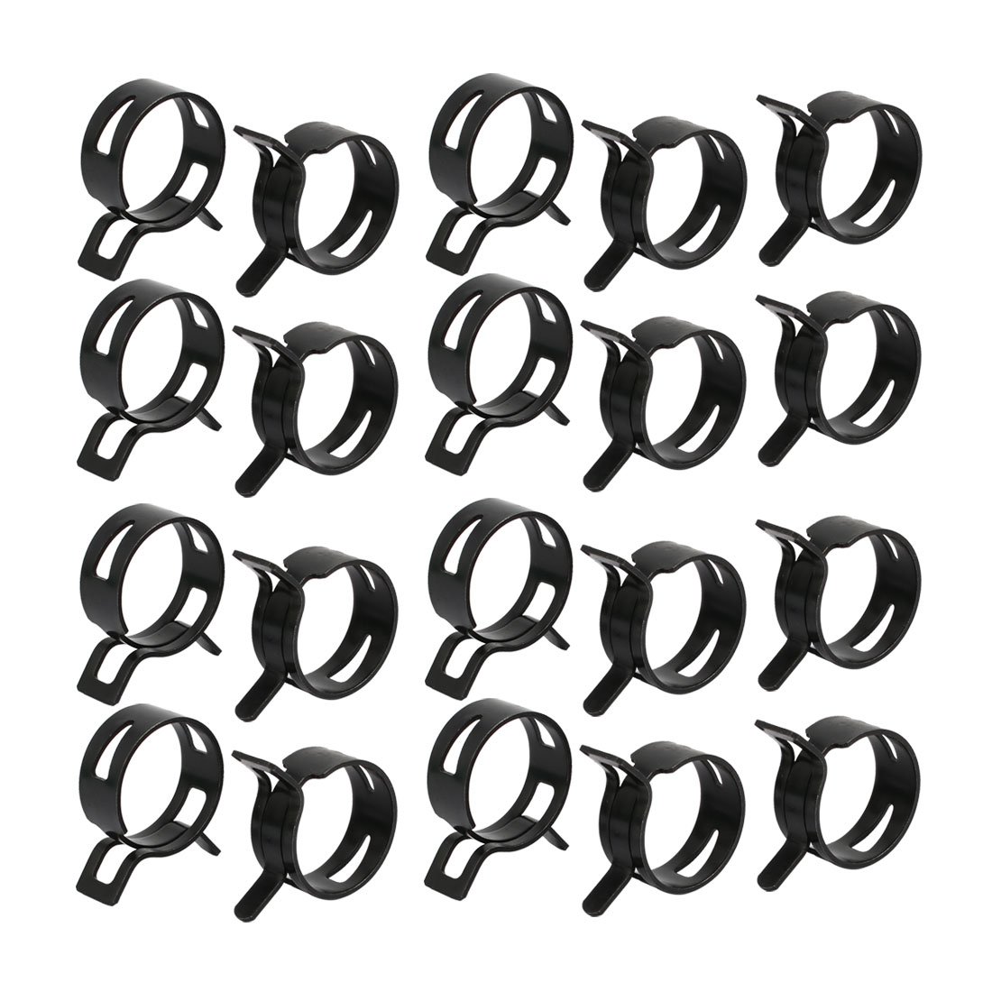 Sourcingmap 20 Pcs 26mm Spring Type Action Fuel Hose Pipe Low Pressure Air Tube Clip Clamp