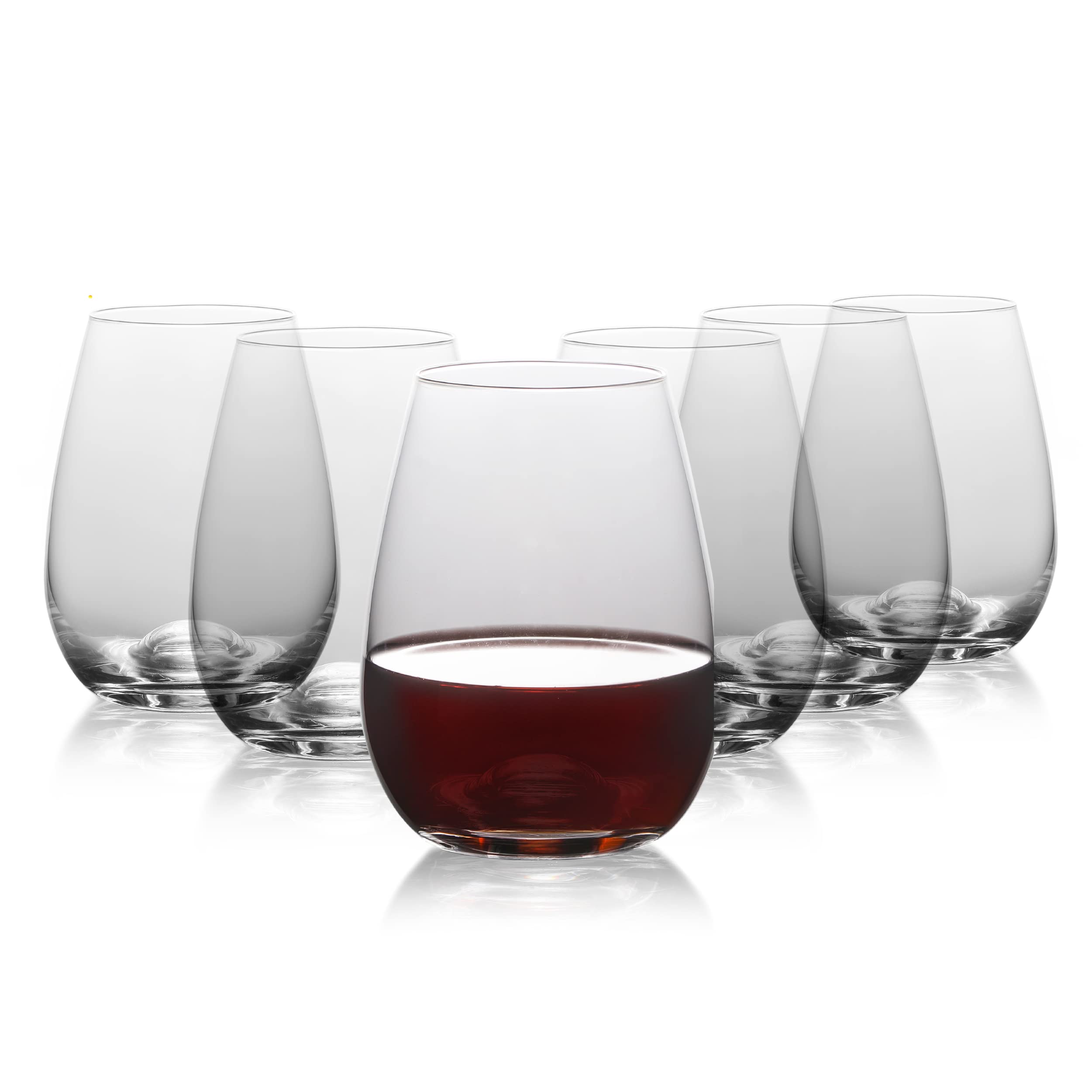 Photo 1 of TABLE 12 15.5-Ounce Stemless Wine Glasses, Set of 6, Lead-Free Crystal, Break Resistant, Pack of 4 (24 total glasses)