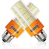 RIUVAO 40W LED Corn Light Bulb, 320W Equivalent 5000LM, 5000K Daylight, Waterproof &amp; 90% Energy Saving - E26/e27 Base Corn Cob Light for Home, Garage, Fan (2-Pack)