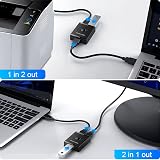Tsadeer USB 3.0 KVM Switch Hub for 1 PC Sharing Keyboard Mouse Printer Black view 4
