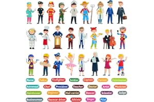 PENGFULL Felt Career Image Dress-Up Learning Pieces，50 Felt Board Pieces for Felt Flannel Board，Career Community Helpers Learning for Toddlers ，for Kindergarten,Preschool,Toddlers, Polychrome