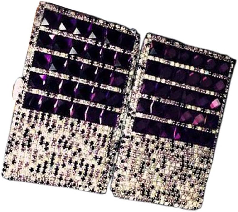 Jeweled Long Women Cigarette Case Holder Cigarette Box with Double Rhinestone, C07 at Amazon