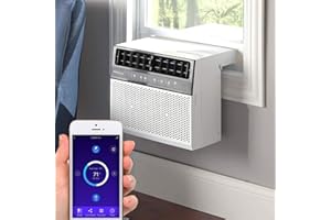Soleus Air Exclusive 6,000 BTU Over The Window Sill Conditioner Revolutionary Safety Class and Whisper Quiet, Keep a Clear View Through Your Window, With WiFi, Google Home, Alexa