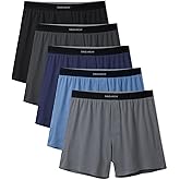 DAVID ARCHY Combed Cotton Boxers for Men Soft Underwear Mens Boxers Knit Boxer Shorts for Men Pack