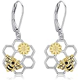 AXOMY Animal Earrings 925 Sterling Silver Dangle Earrings Leverback Earrings Animal Jewelry for Women